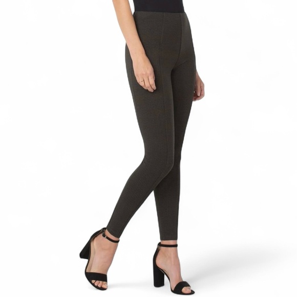 Liverpool Los Angeles Reese High Rise Ankle Legging Black Houndstooth Size 8 - Picture 1 of 7